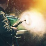 Powerful High Water Pressure Car Washing at Home. Car Cleaning.